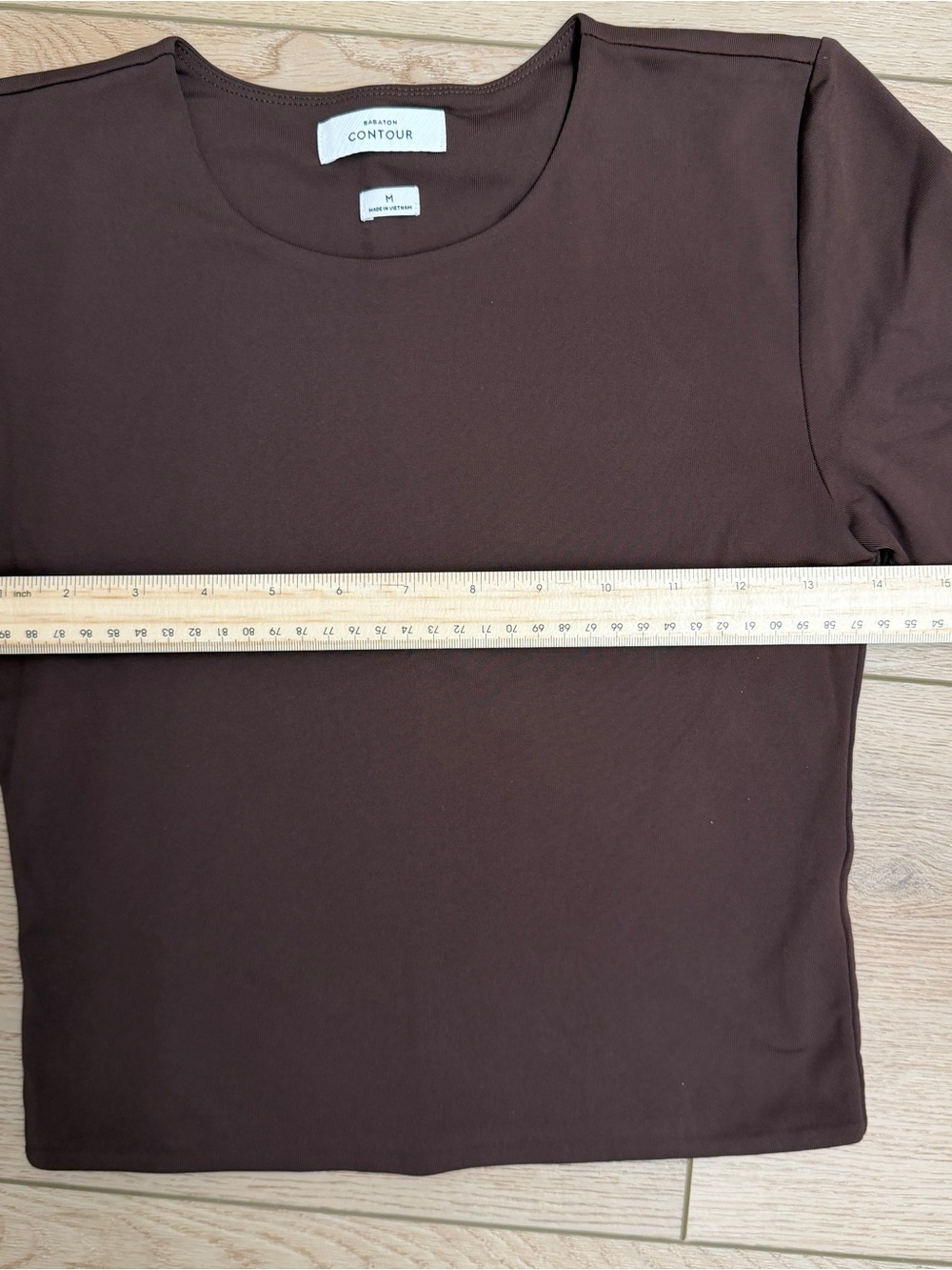 Aritzia Contour Long-Sleeve Crewneck Top — Chocolate Brown - Picture 8 of 13